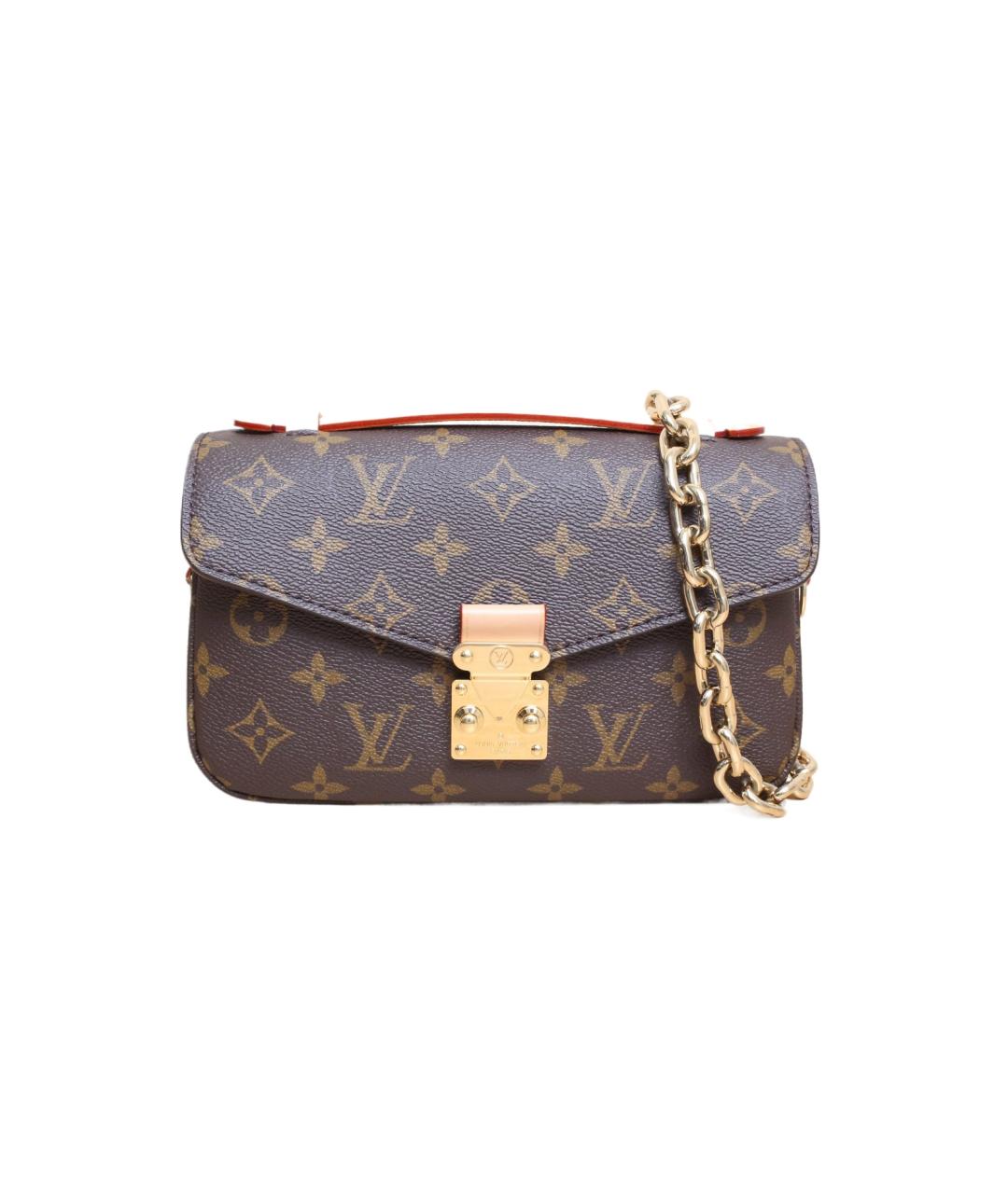 LOUIS VUITTON Коричневая кожаная сумка через плечо, фото 1
