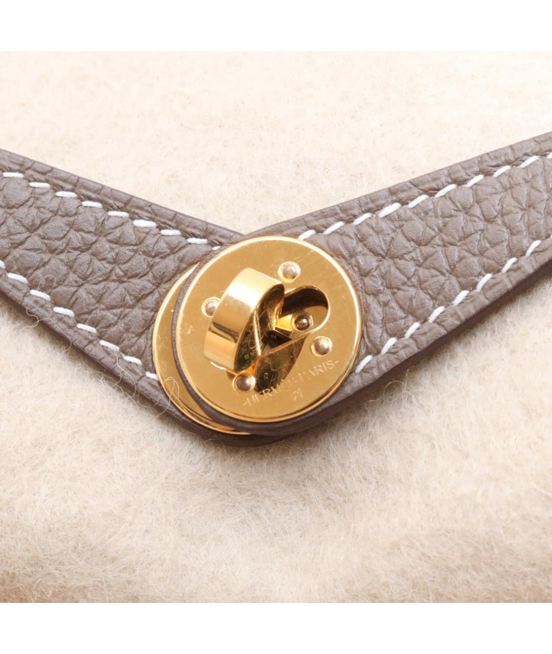 HERMES Коричневая кожаная сумка через плечо, фото 8
