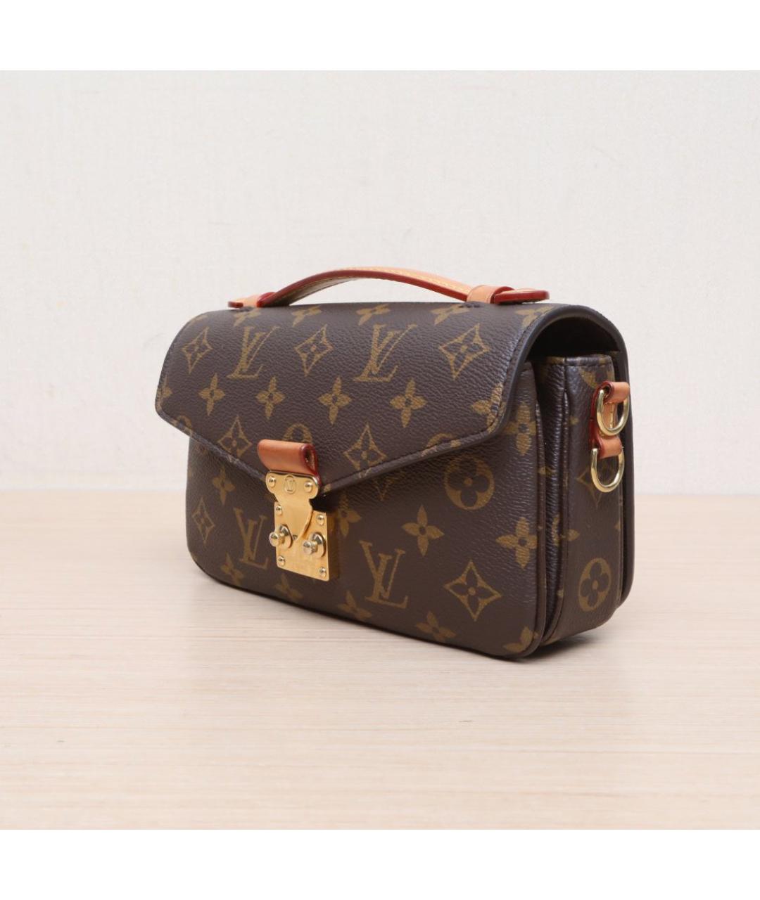 LOUIS VUITTON Коричневая кожаная сумка через плечо, фото 4