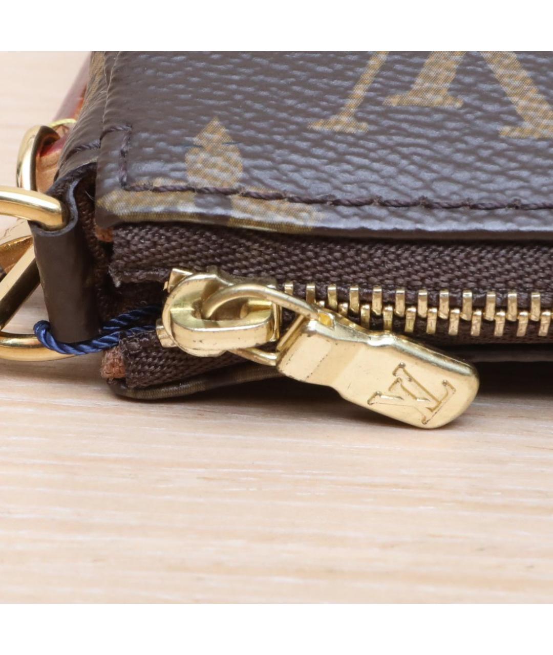 LOUIS VUITTON Коричневая кожаная сумка через плечо, фото 8