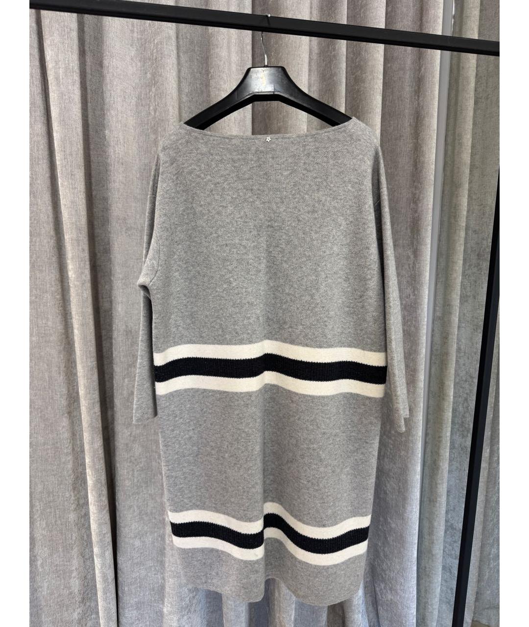 LORENA ANTONIAZZI Серое шерстяное повседневное платье, фото 2