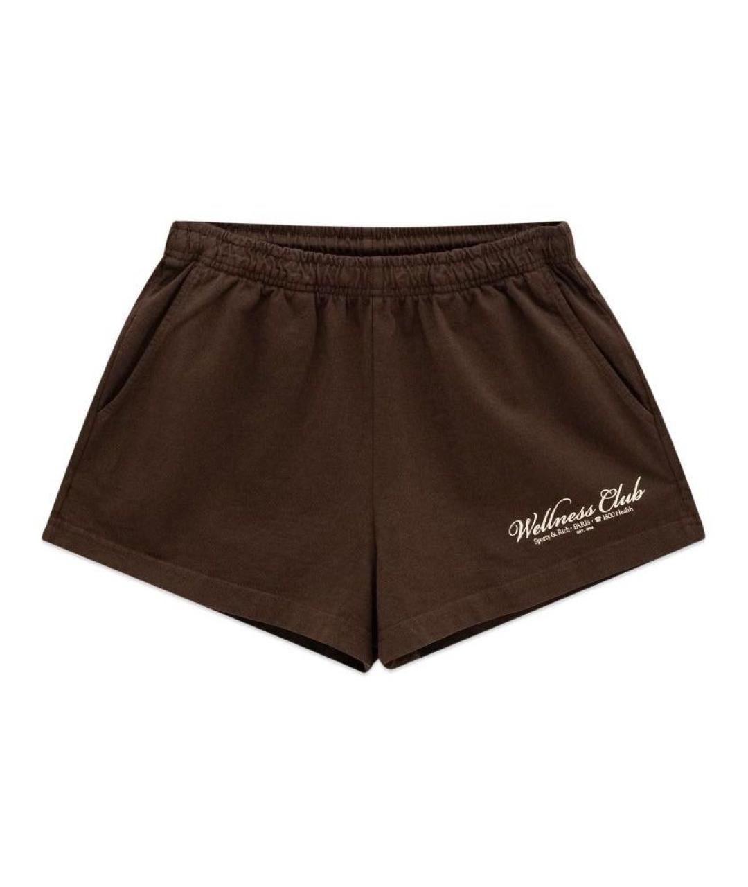 SPORTY AND RICH Коричневые хлопковые шорты, фото 9