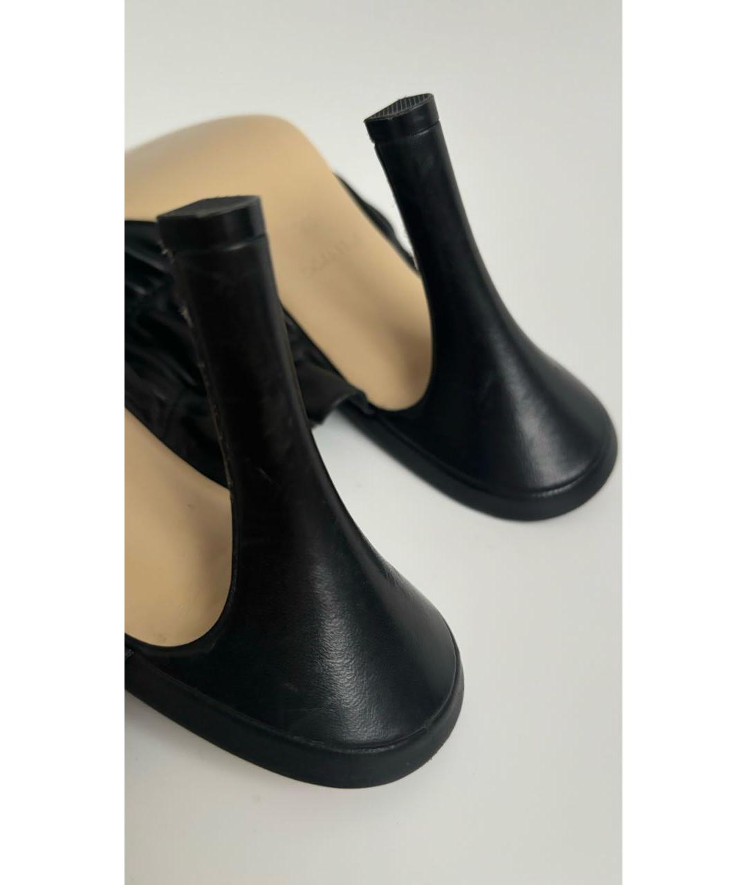 PINKO Черные кожаные мюли, фото 7