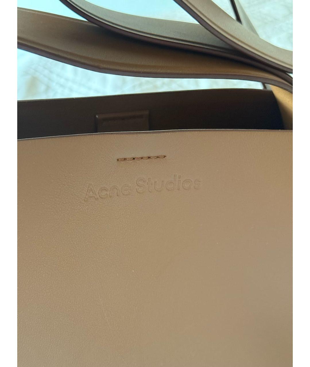 ACNE STUDIOS Коричневая кожаная сумка через плечо, фото 3