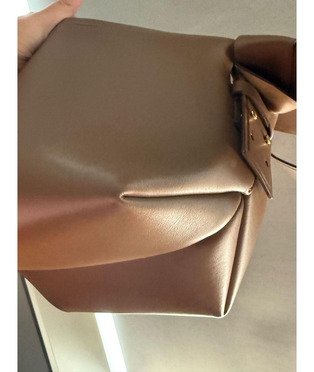 ACNE STUDIOS Коричневая кожаная сумка через плечо, фото 4