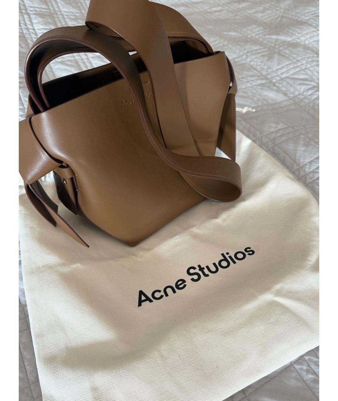 ACNE STUDIOS Коричневая кожаная сумка через плечо, фото 2