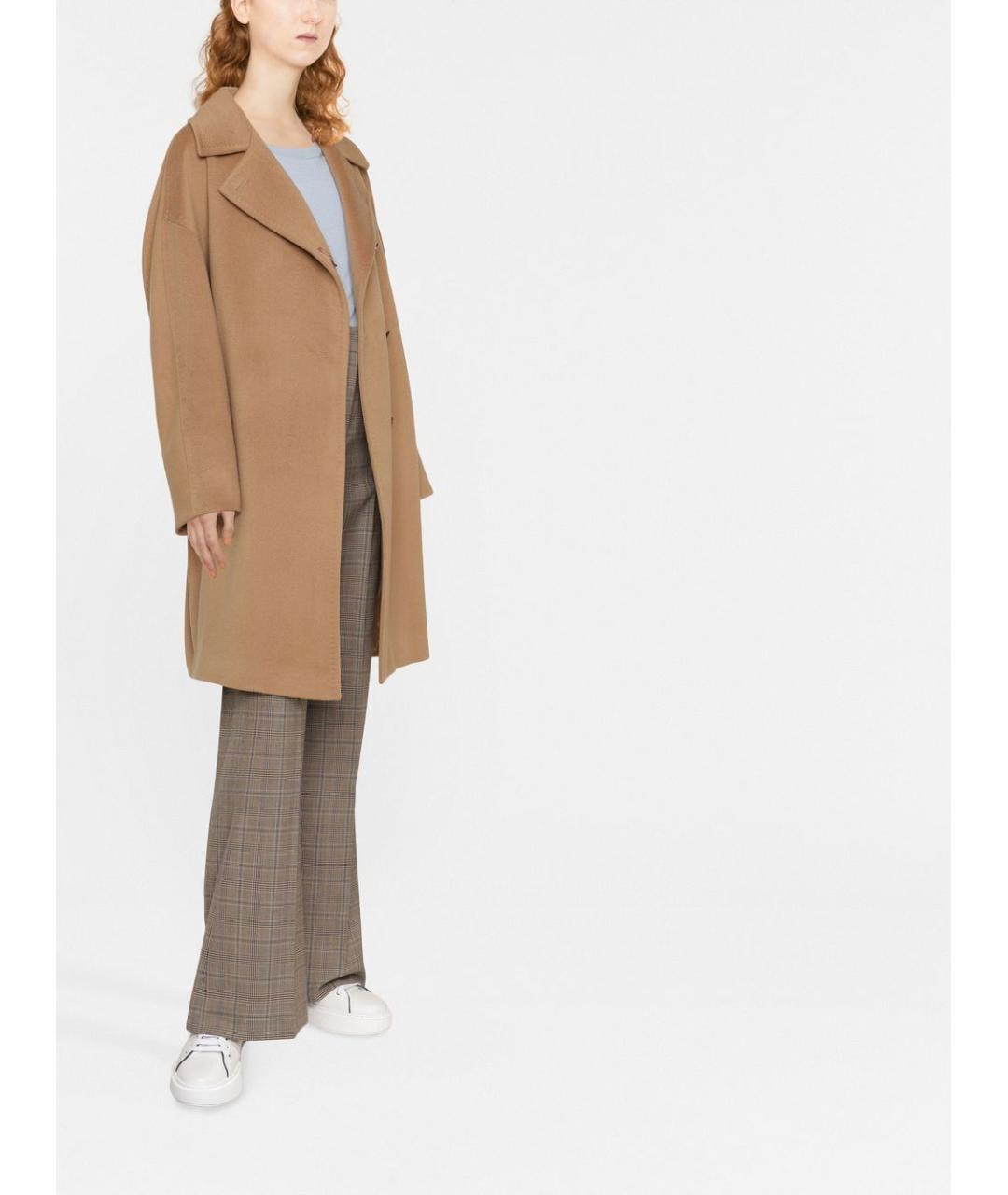 MAX MARA Бежевое шерстяное пальто, фото 4