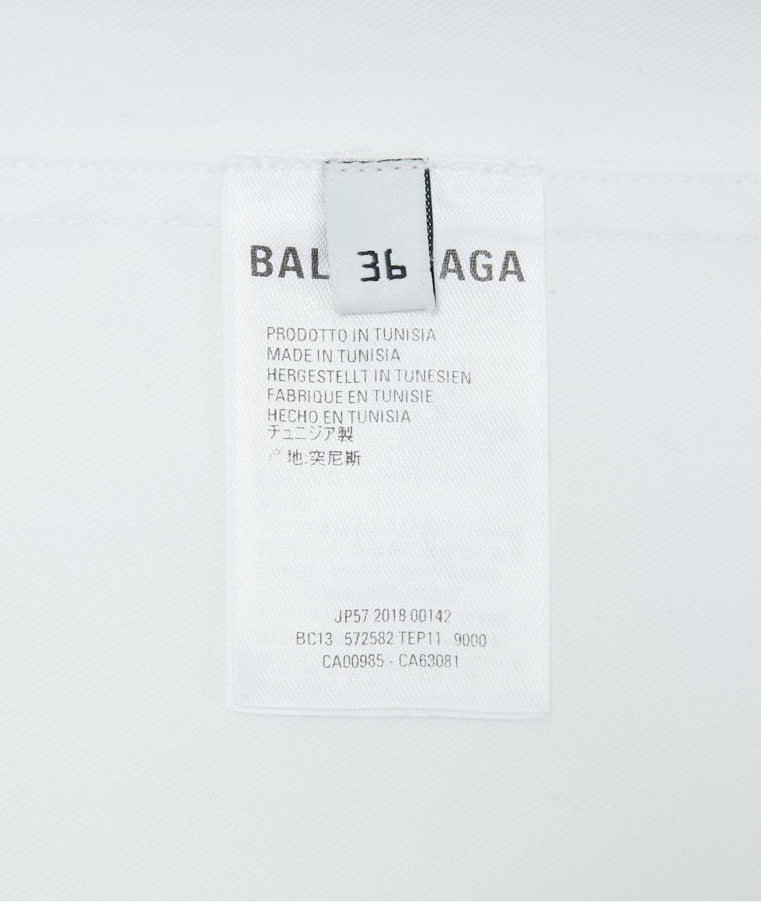 BALENCIAGA Белая хлопковая рубашка, фото 6