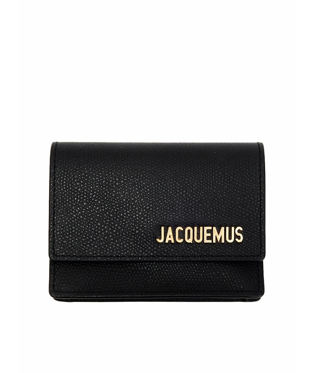 JACQUEMUS Черная кожаная поясная сумка, фото 1