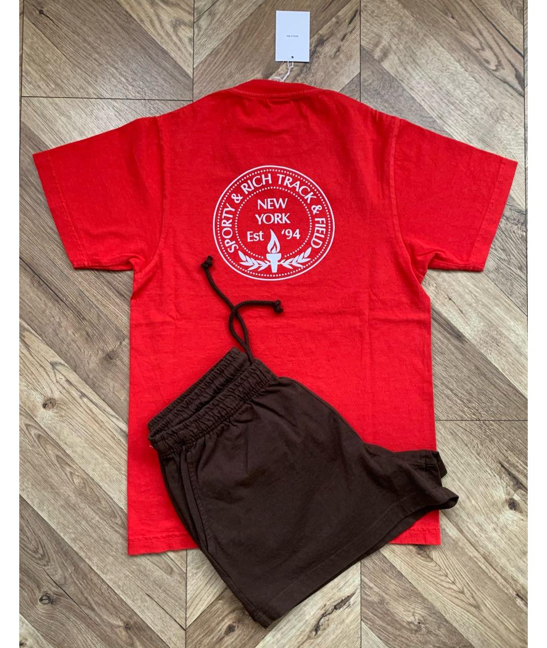 SPORTY AND RICH Красный хлопковый спортивные костюмы, фото 3