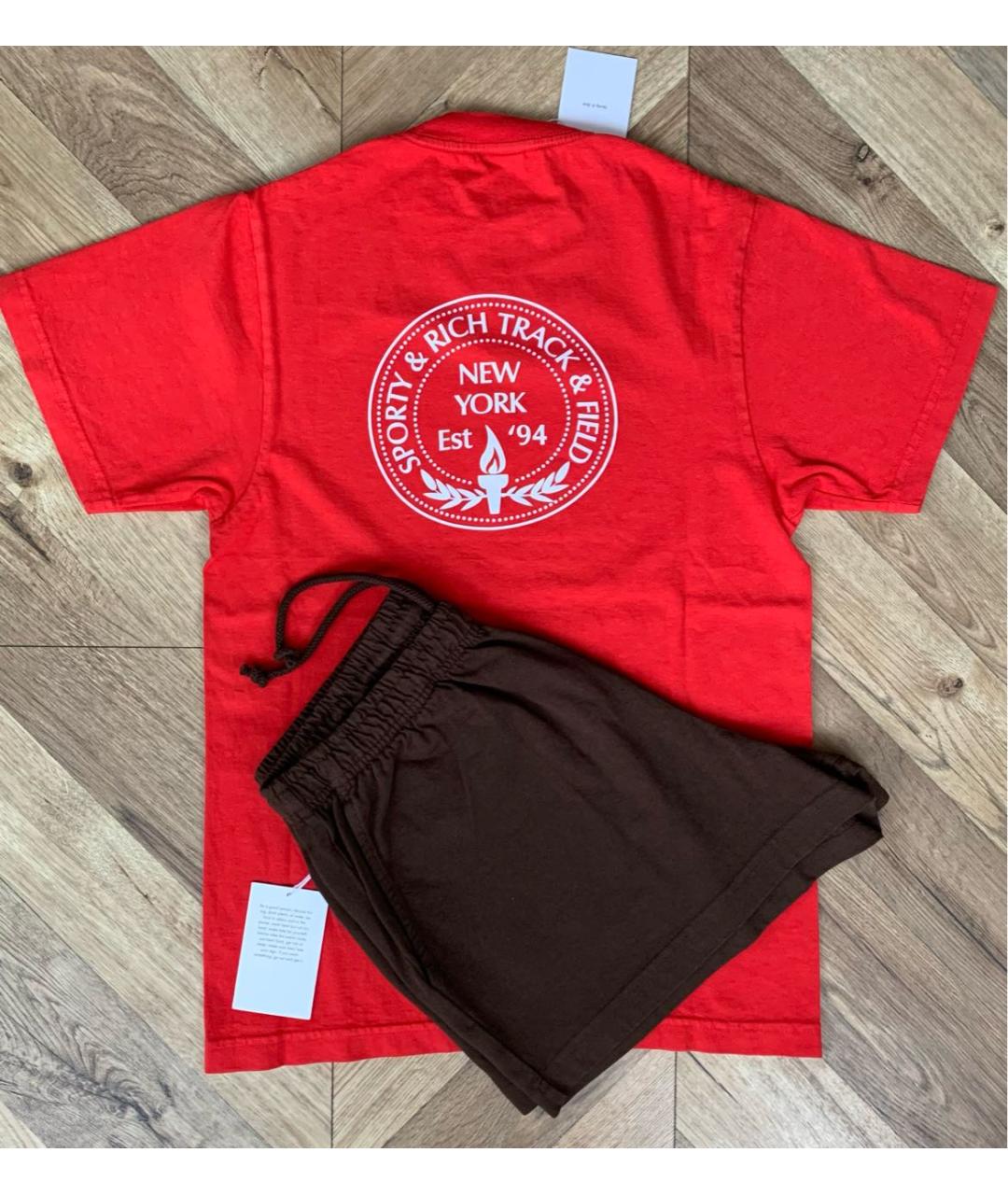 SPORTY AND RICH Красный хлопковый спортивные костюмы, фото 5