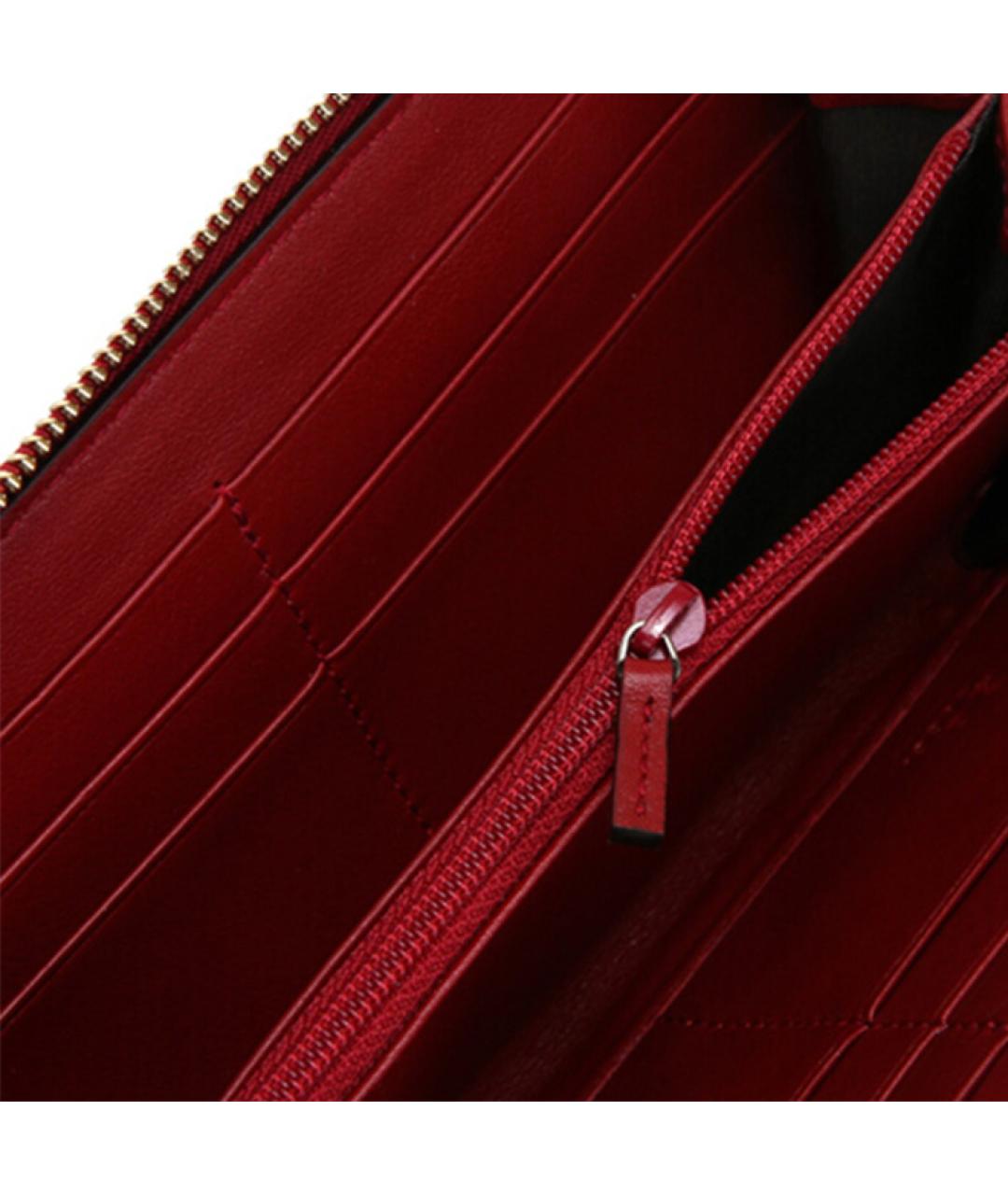 GUCCI Красный кожаный кошелек, фото 5