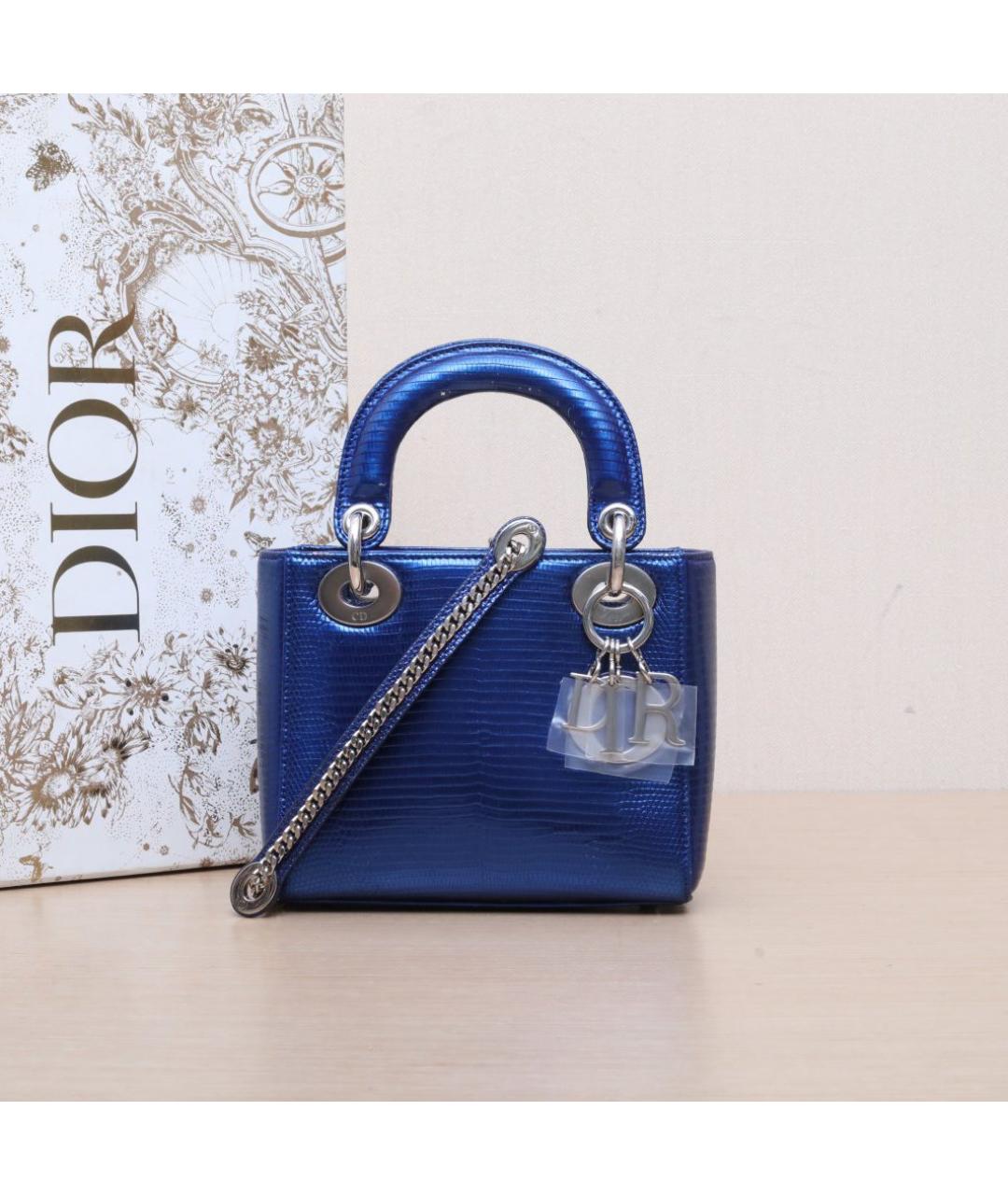 CHRISTIAN DIOR Синяя сумка через плечо, фото 2