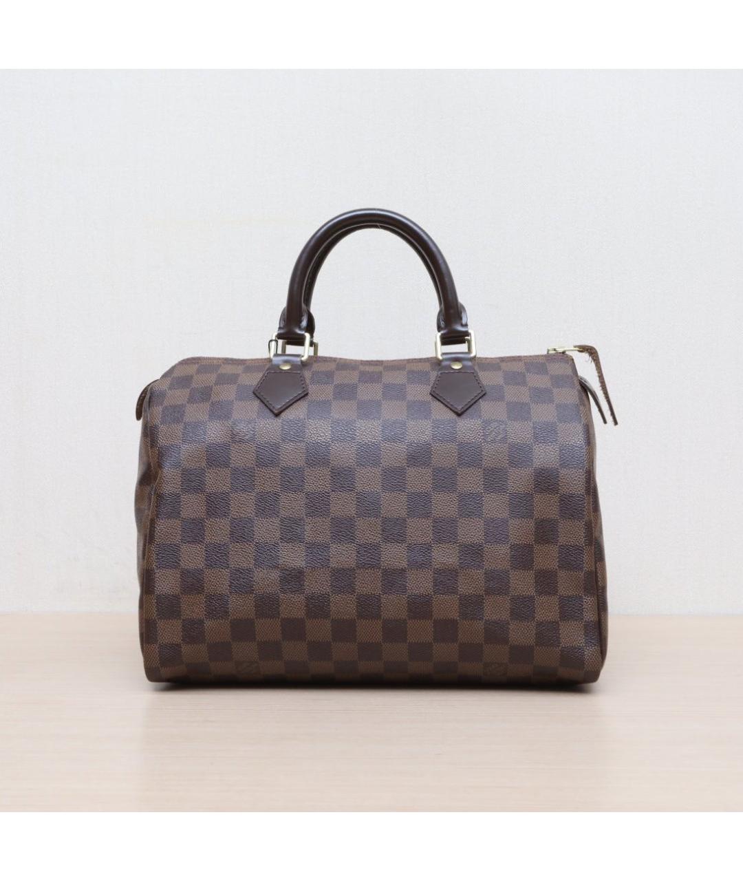LOUIS VUITTON Коричневая кожаная сумка тоут, фото 3
