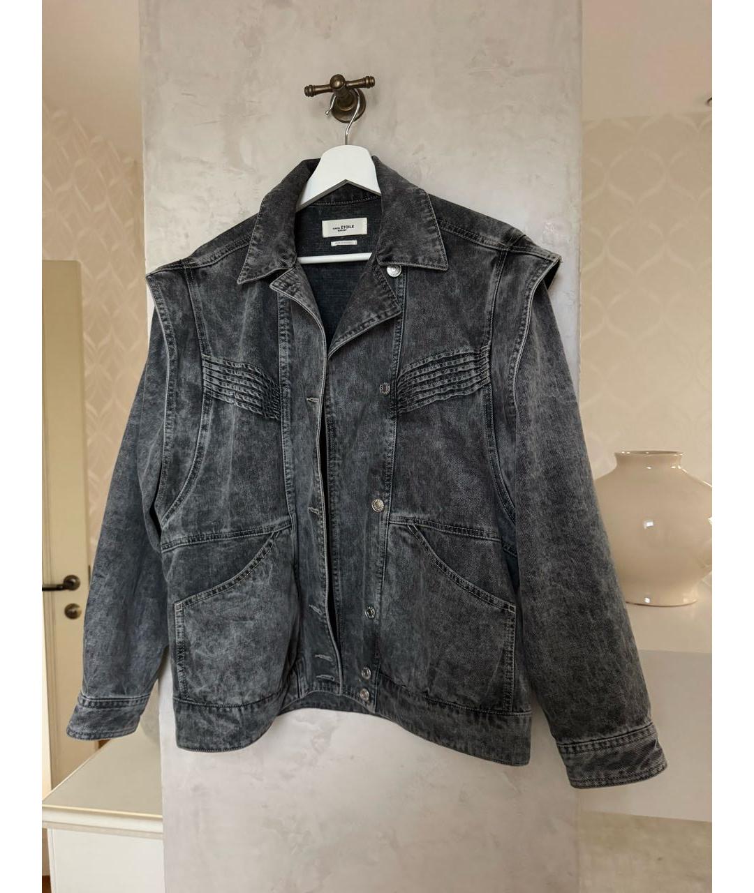 ISABEL MARANT ETOILE Серая деним куртка, фото 9