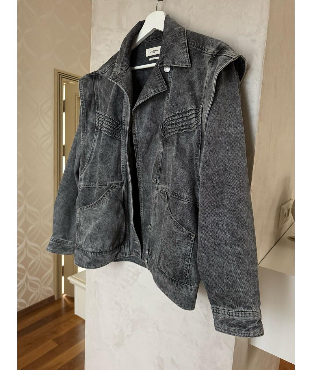 ISABEL MARANT ETOILE Серая деним куртка, фото 4