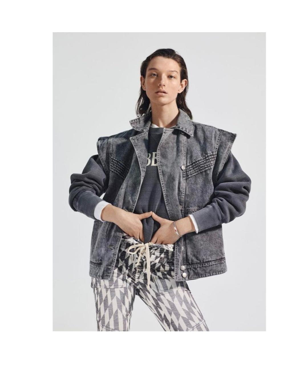 ISABEL MARANT ETOILE Серая деним куртка, фото 5