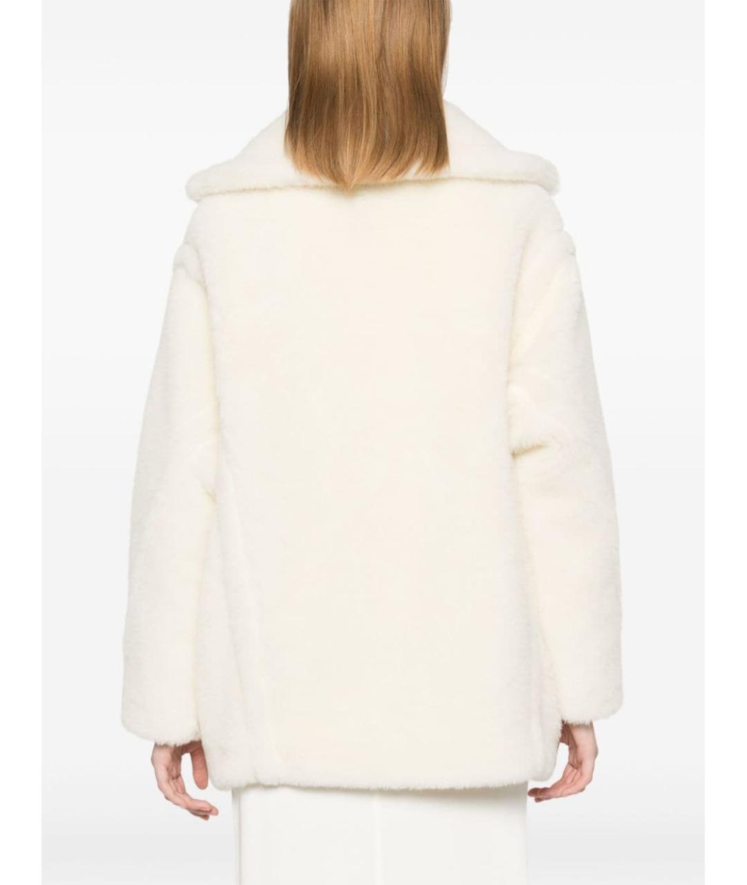 MAX MARA Белое шерстяное пальто, фото 2