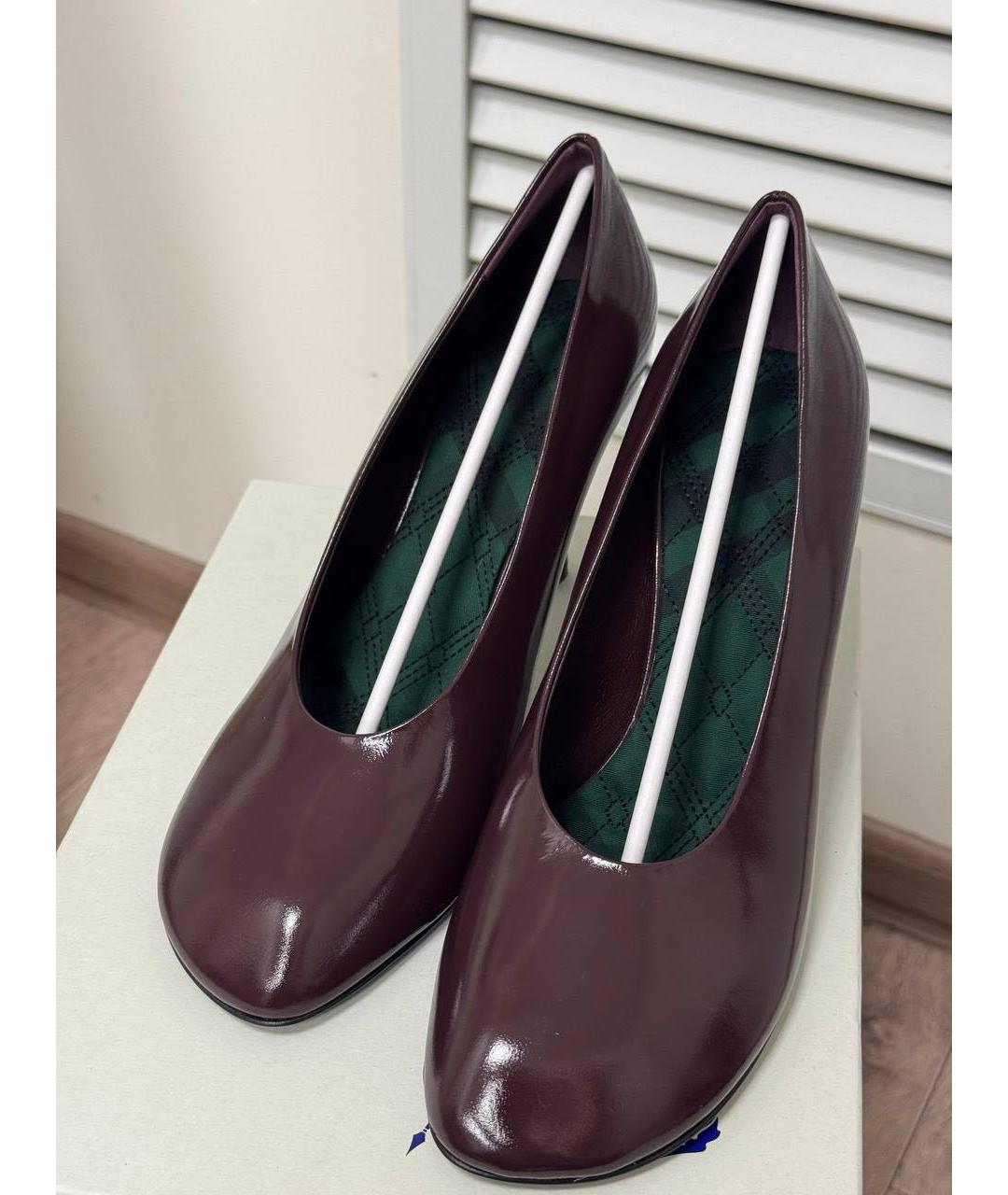BURBERRY Бордовые туфли, фото 4