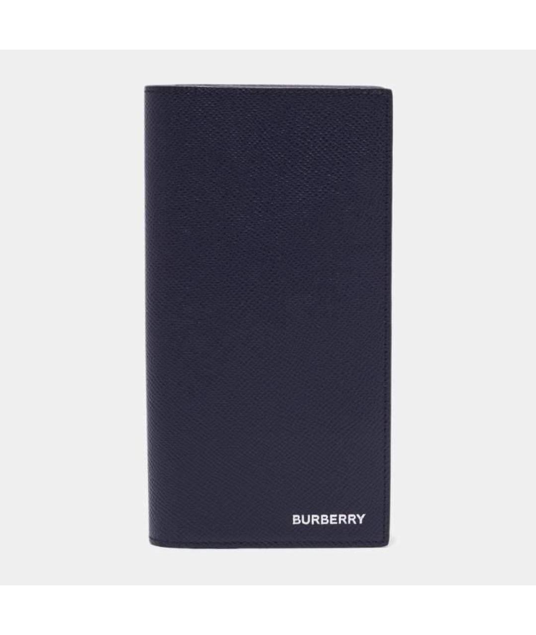 BURBERRY Синий кожаный кошелек, фото 4