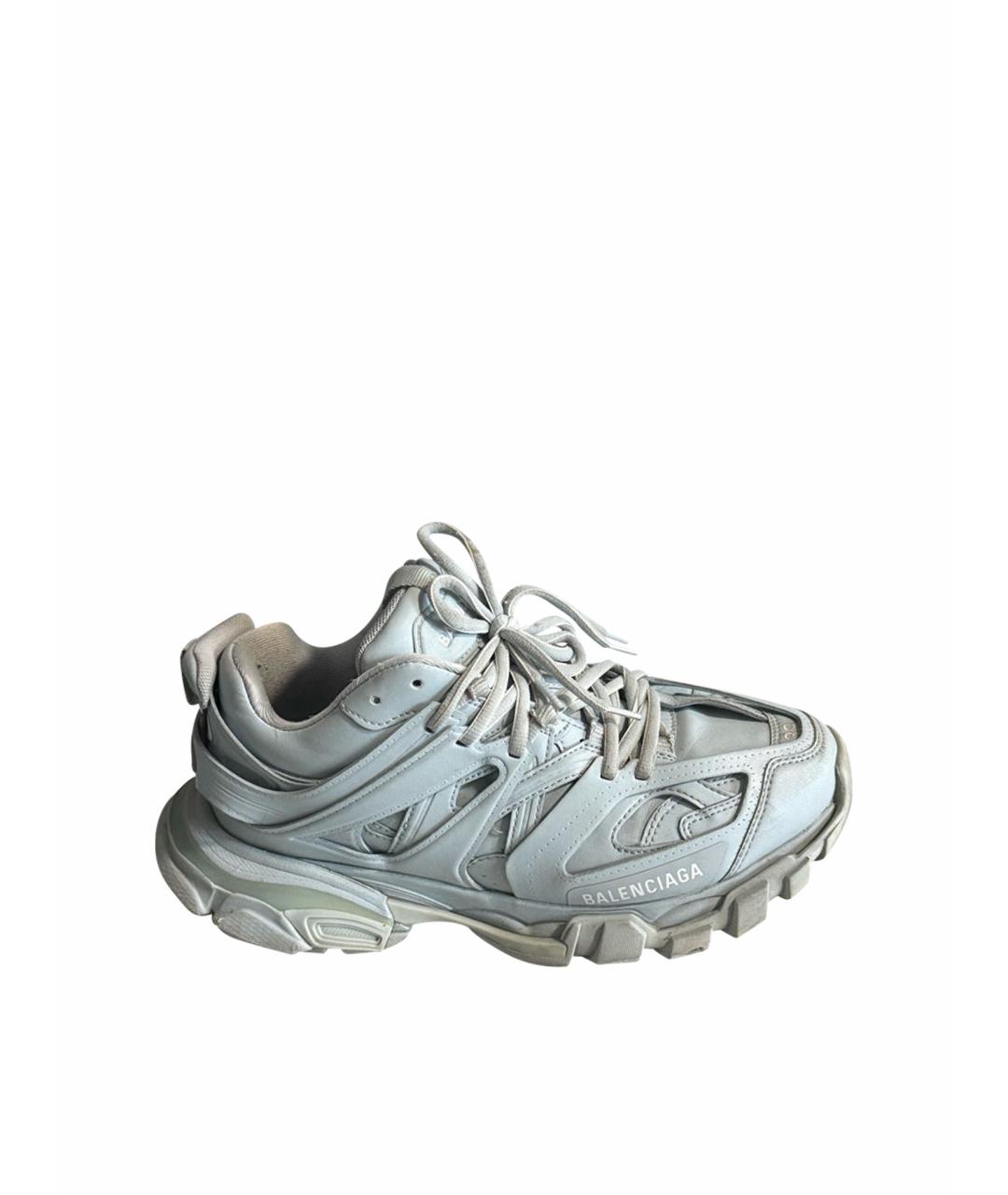 BALENCIAGA Голубые кроссовки из искусственной кожи, фото 1