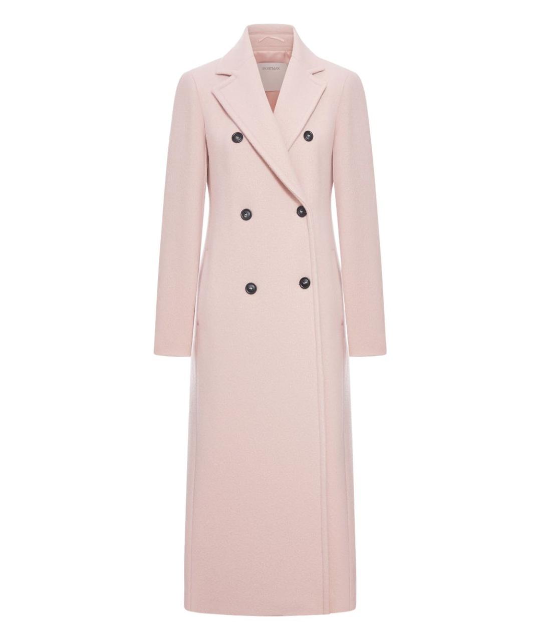 SPORTMAX Розовое шерстяное пальто, фото 1