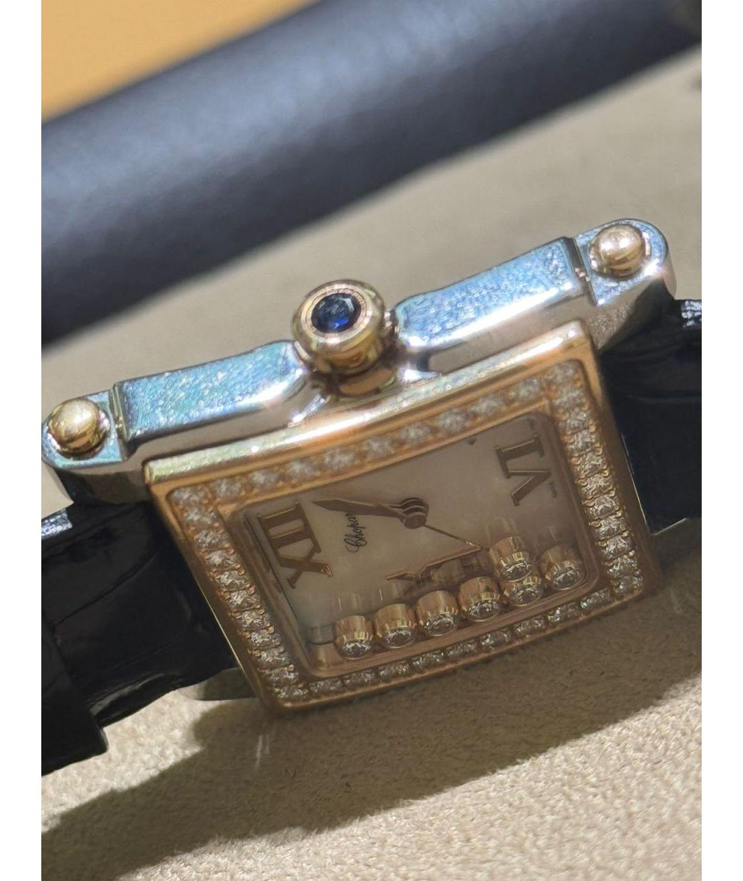 CHOPARD Белые часы из желтого золота, фото 3