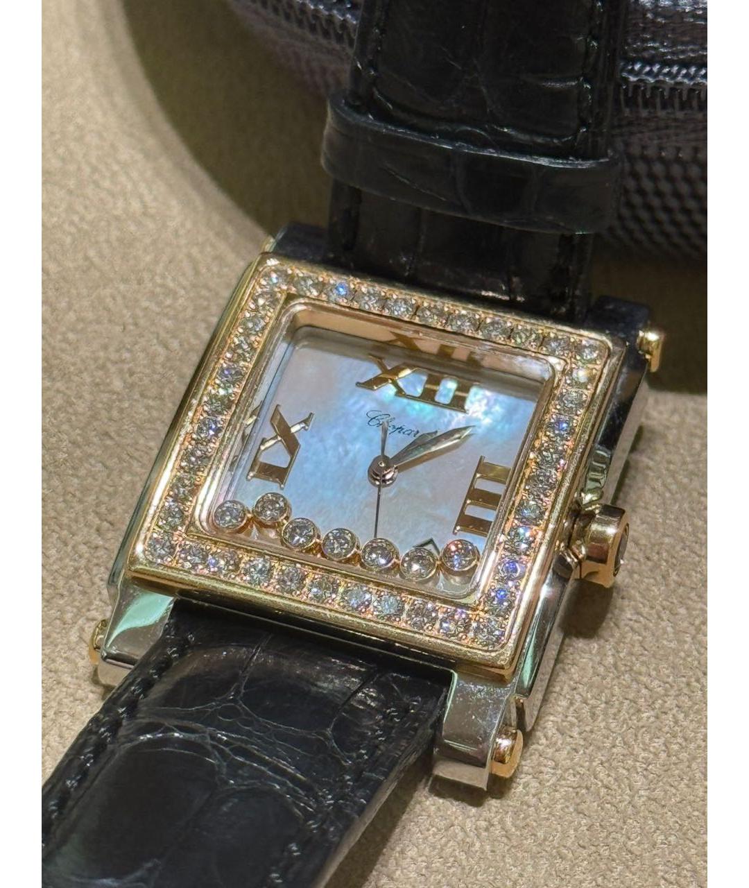 CHOPARD Белые часы из желтого золота, фото 5