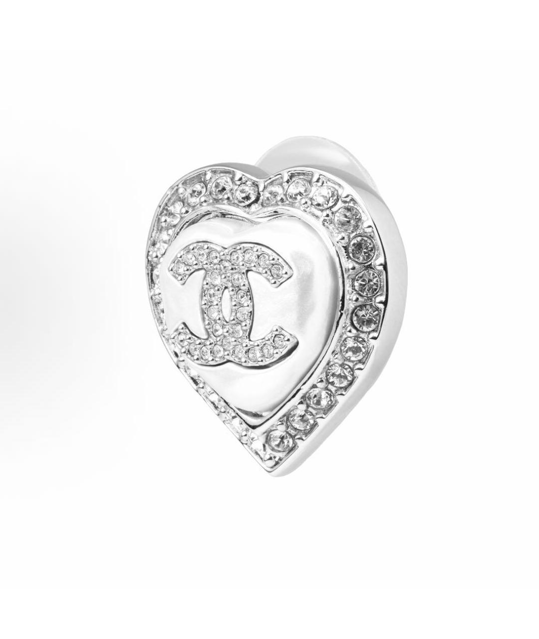 CHANEL Серебряные металлические серьги, фото 2