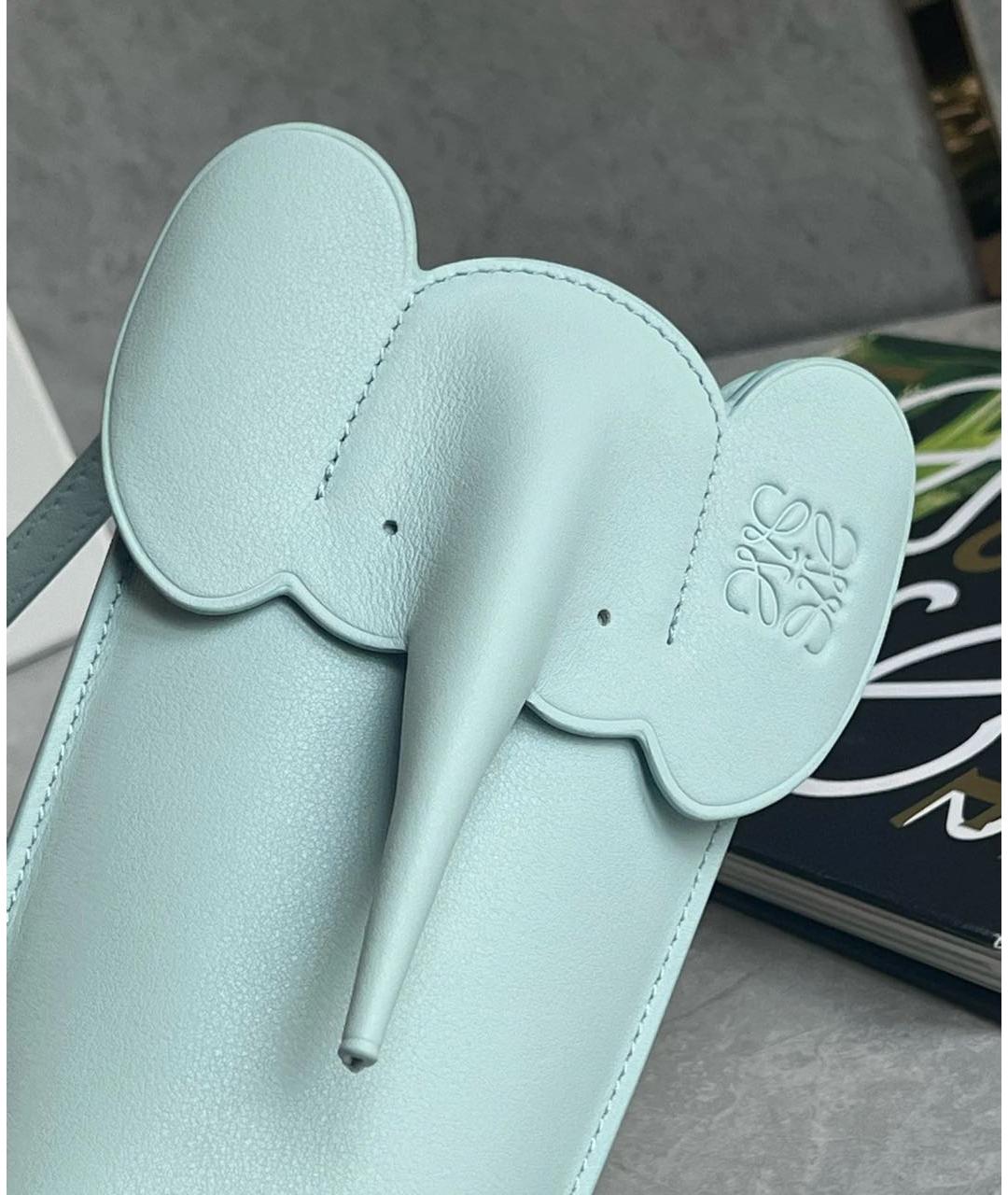 LOEWE Голубая кожаная сумка через плечо, фото 2