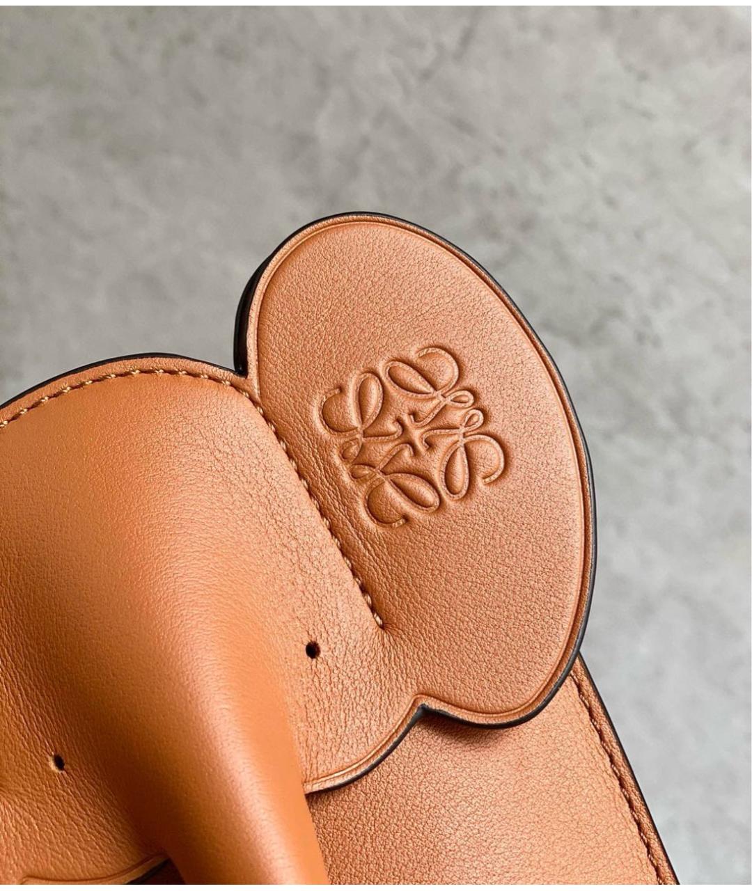 LOEWE Коричневая кожаная сумка через плечо, фото 2