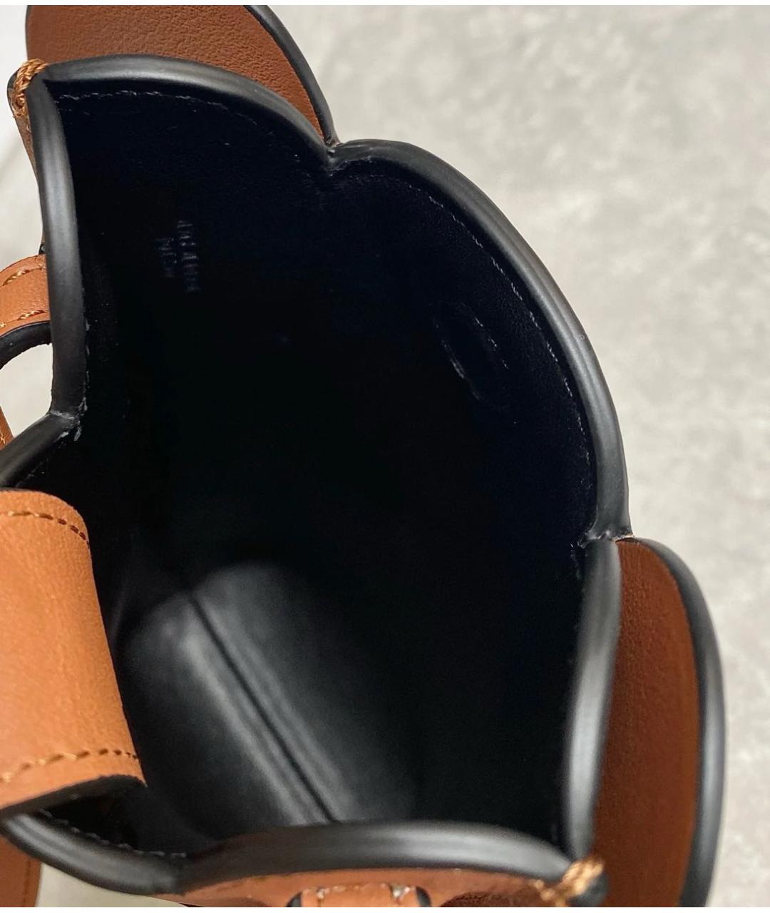 LOEWE Коричневая кожаная сумка через плечо, фото 7