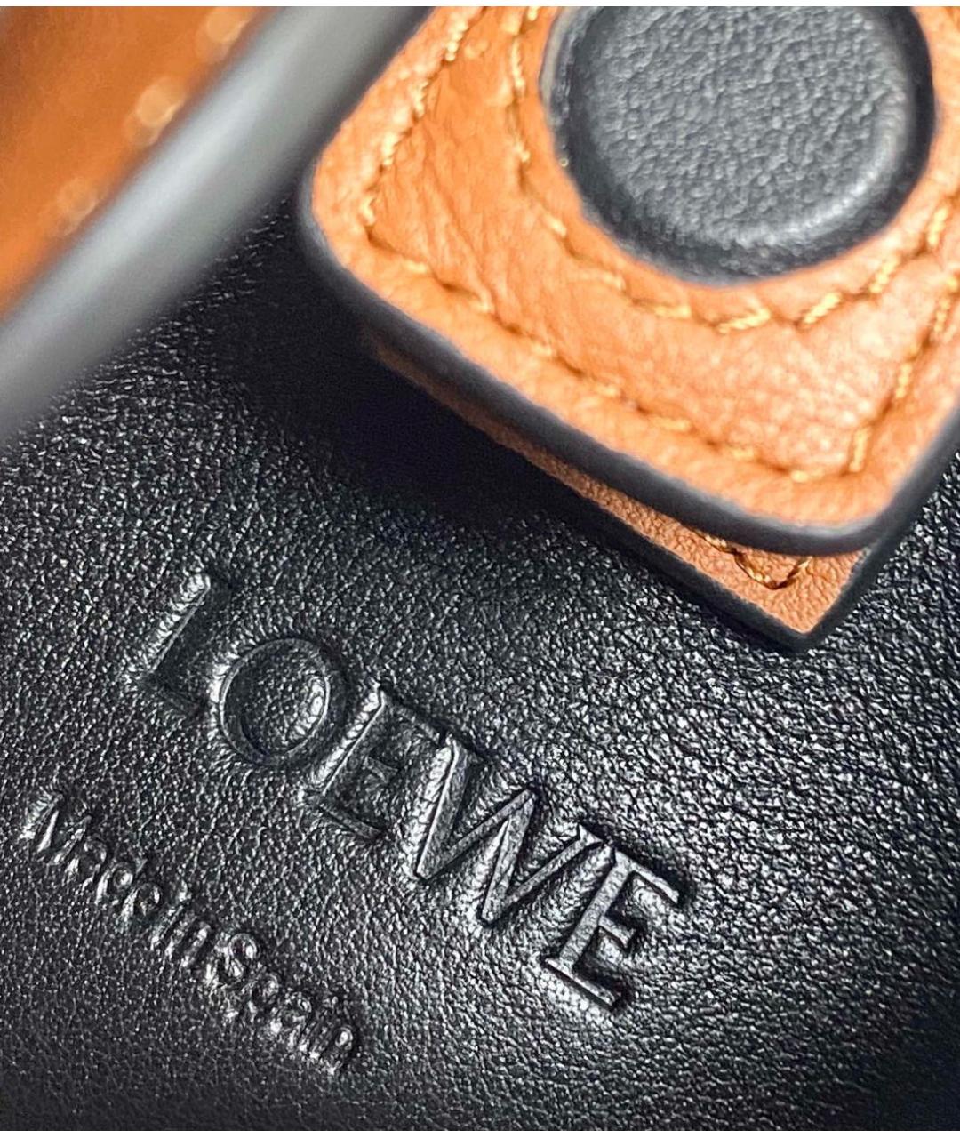 LOEWE Коричневая кожаная сумка через плечо, фото 8