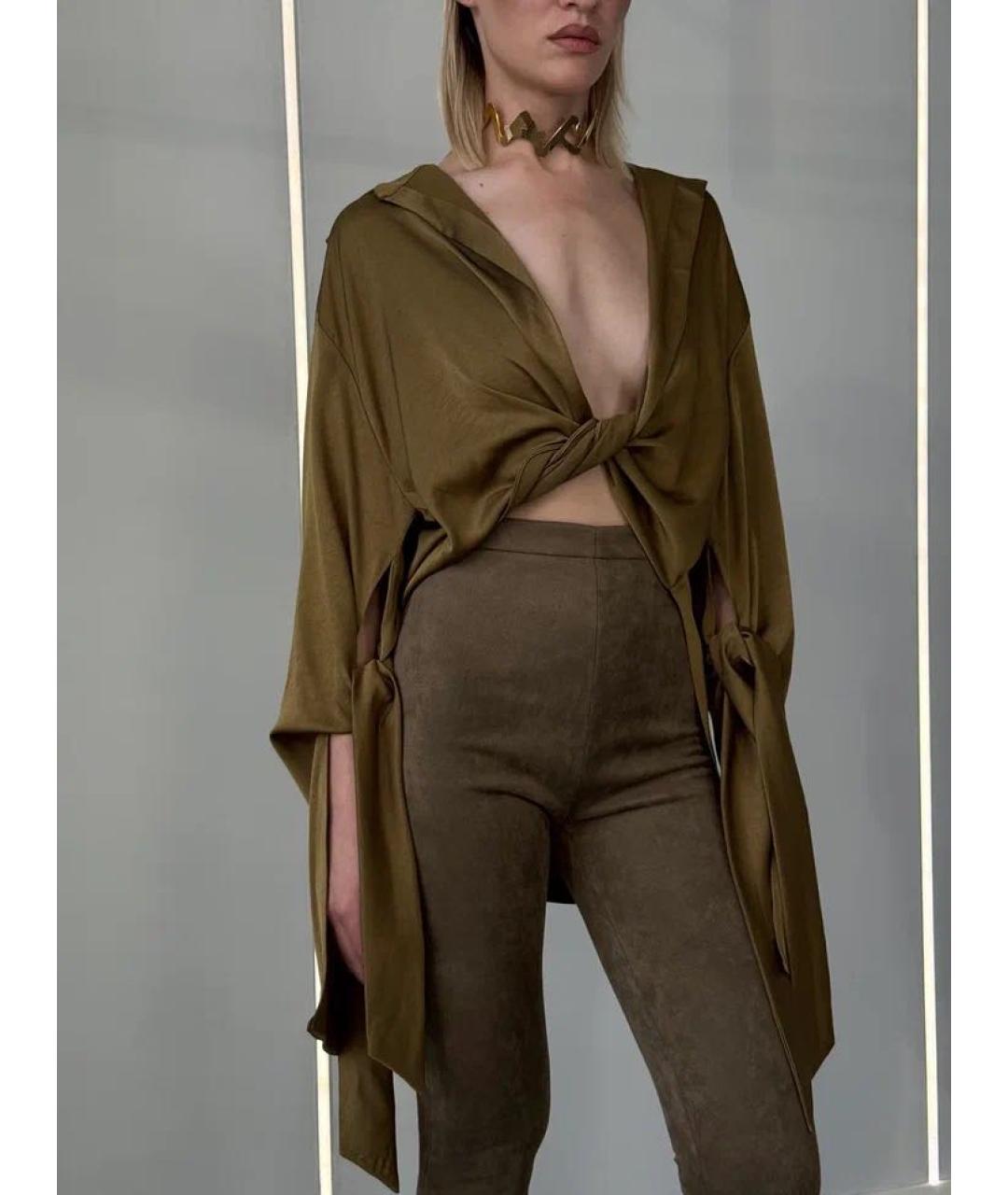 ATLEIN Горчичная блузы, фото 3