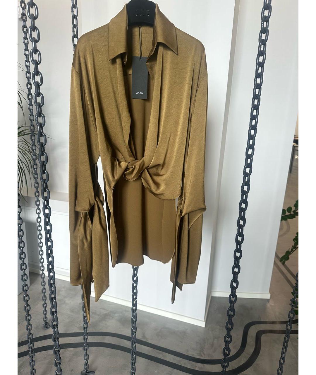 ATLEIN Горчичная блузы, фото 5