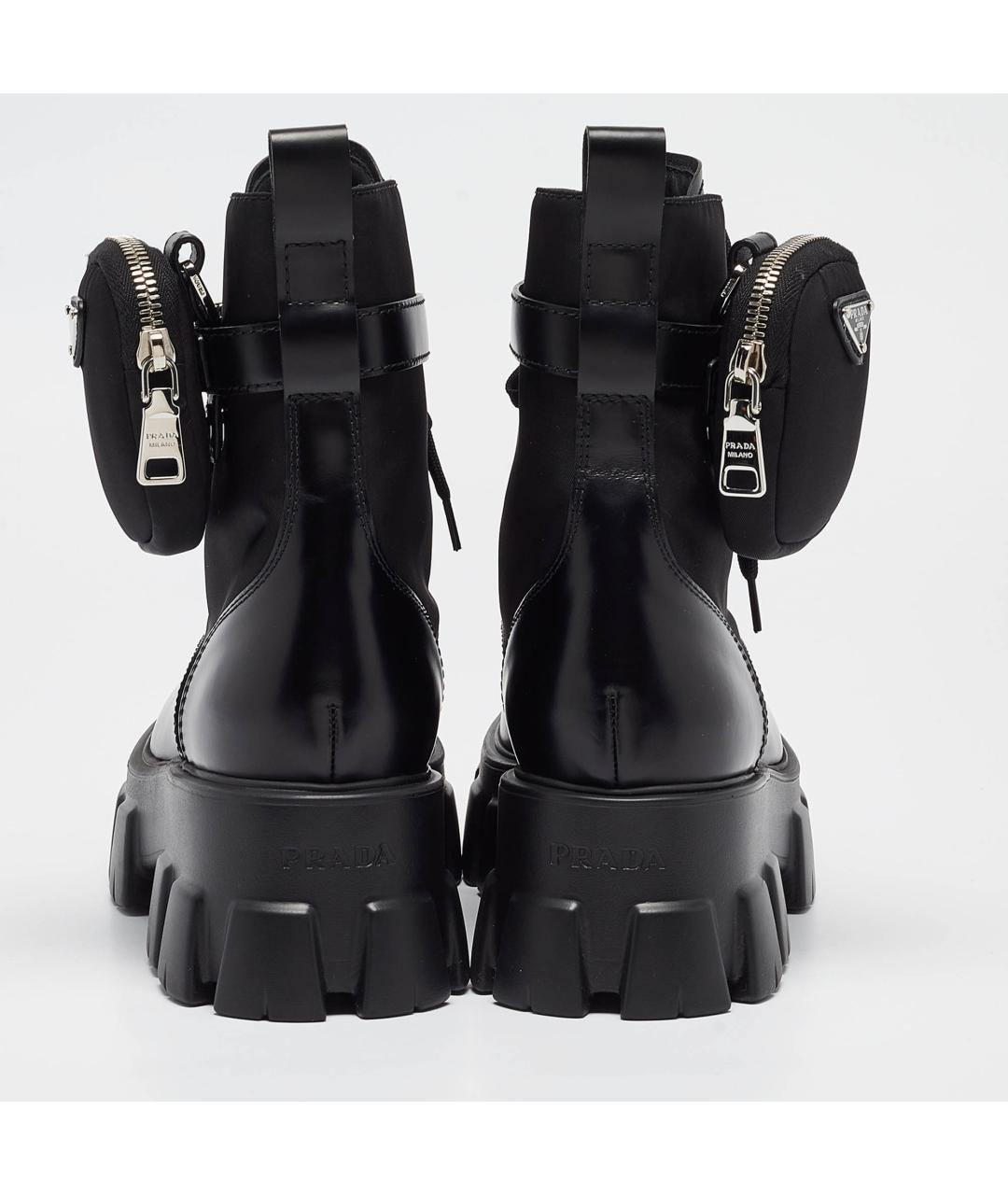 PRADA Черные кожаные ботинки, фото 6