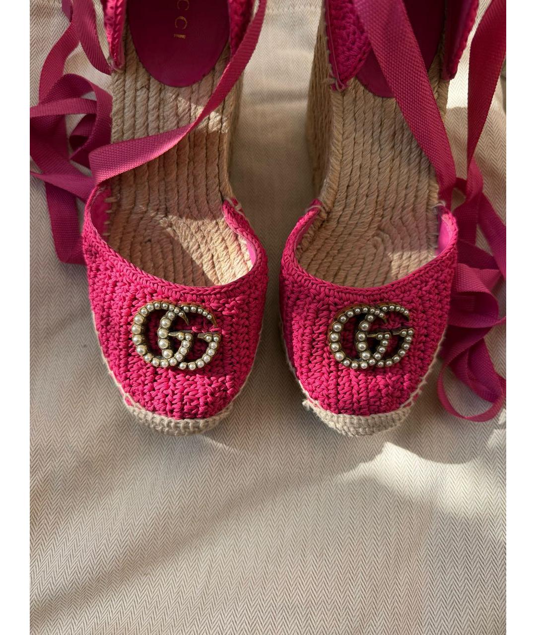 GUCCI Розовые эспадрильи, фото 3