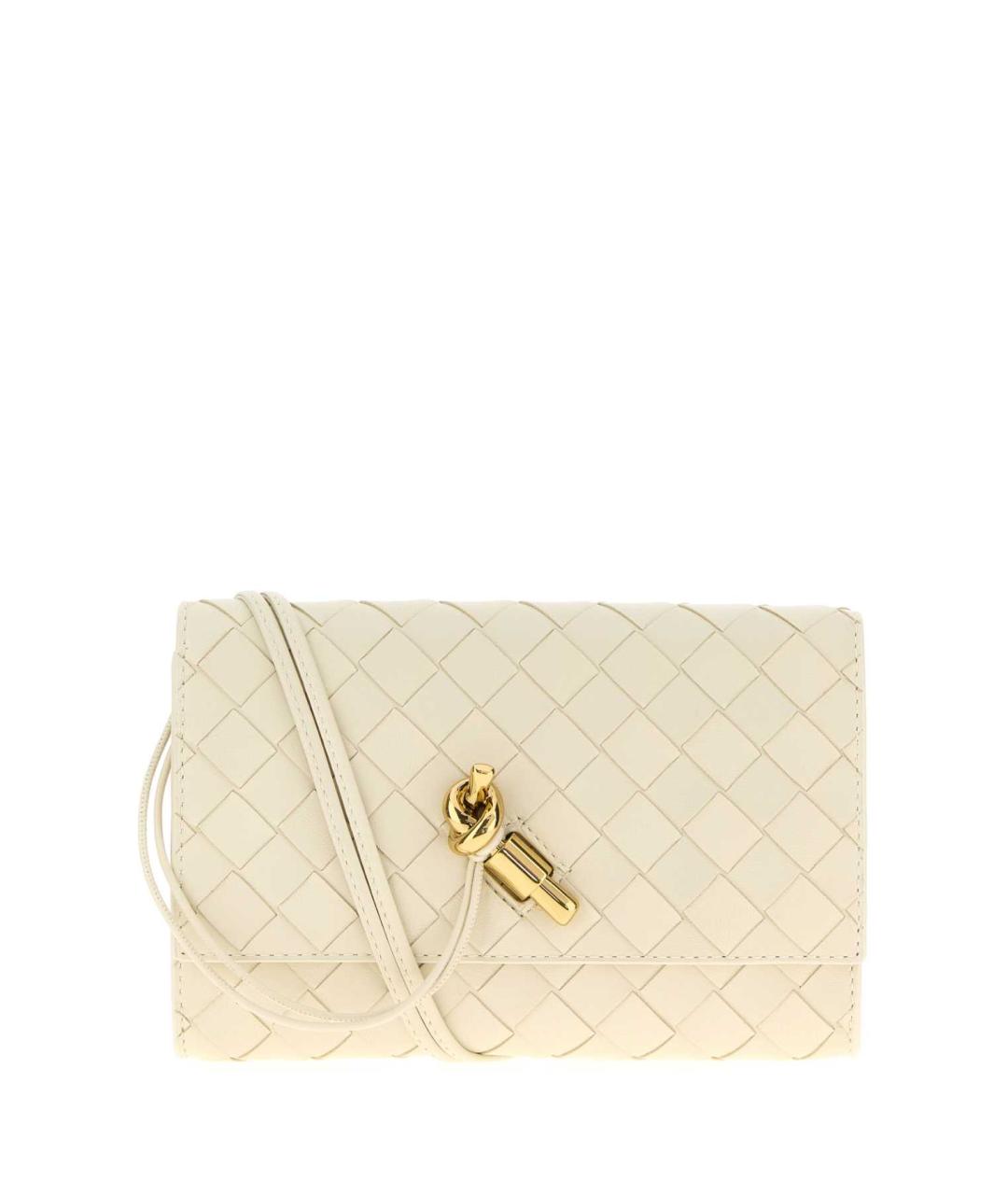BOTTEGA VENETA Бежевая кожаная сумка через плечо, фото 1
