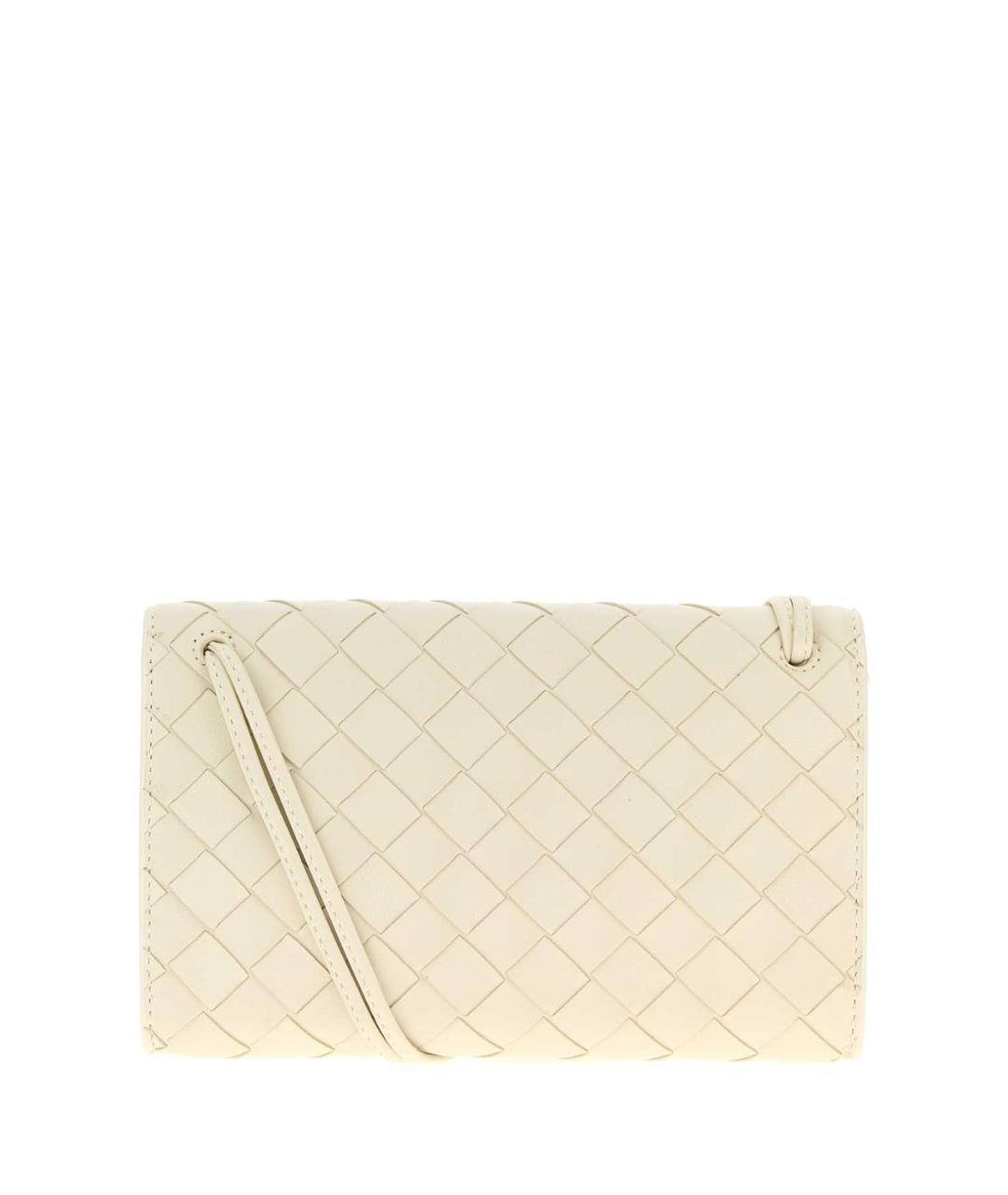 BOTTEGA VENETA Бежевая кожаная сумка через плечо, фото 3