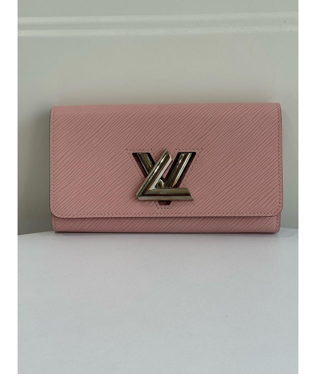 LOUIS VUITTON Розовый кожаный кошелек, фото 9