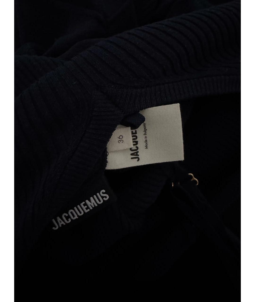 JACQUEMUS Темно-синий вискозный комбинезон, фото 4