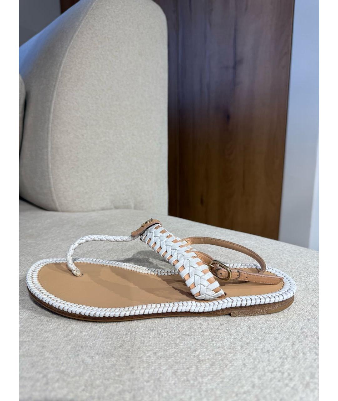 CHANEL Белые сандалии, фото 6