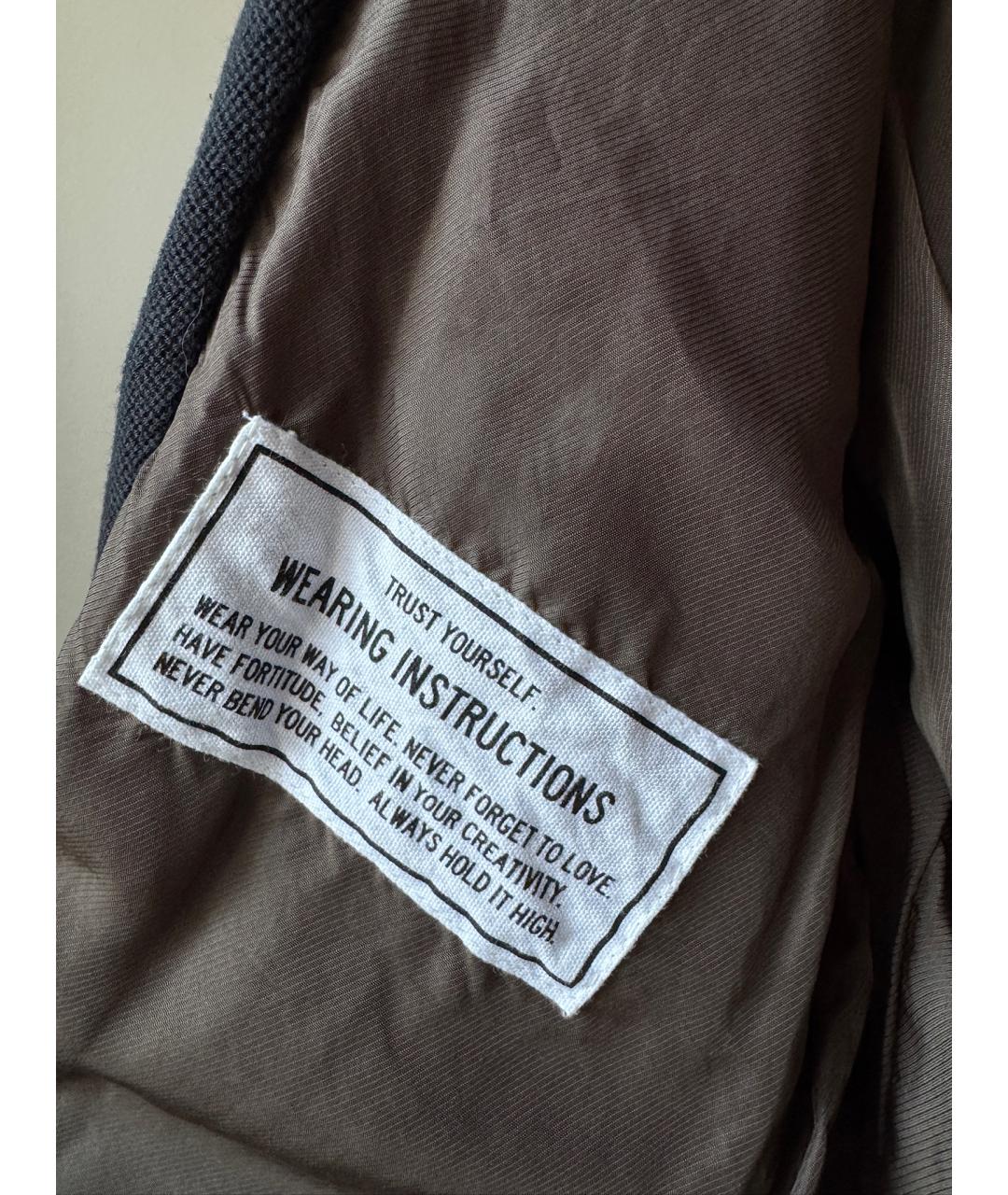 Mihara Yasuhiro Черный хлопковый жакет/пиджак, фото 7