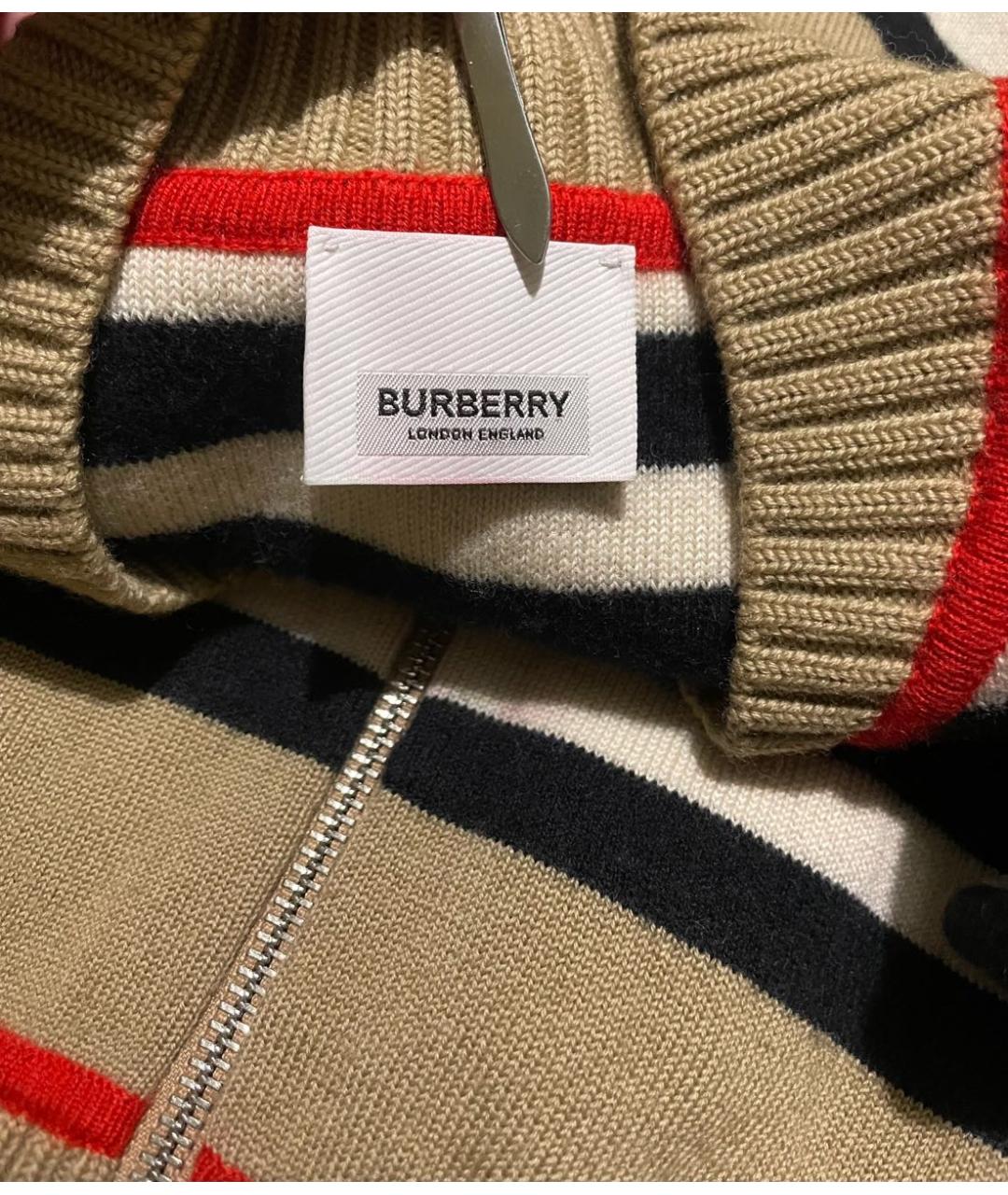 BURBERRY Мульти шерстяной кардиган, фото 3