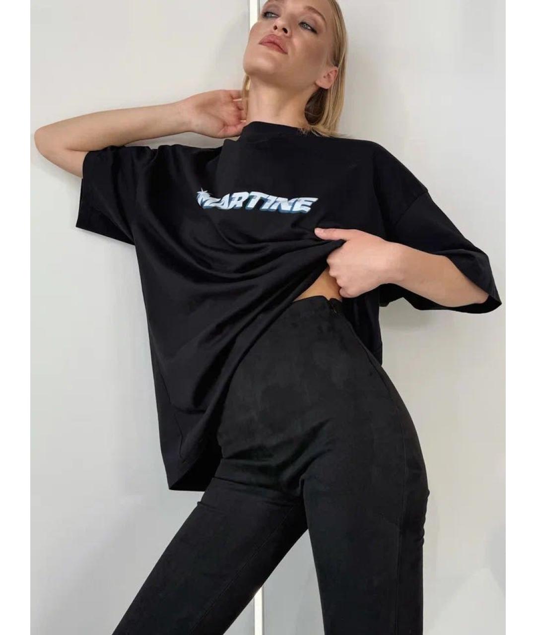 ATLEIN Черные полиэстеровые брюки узкие, фото 4