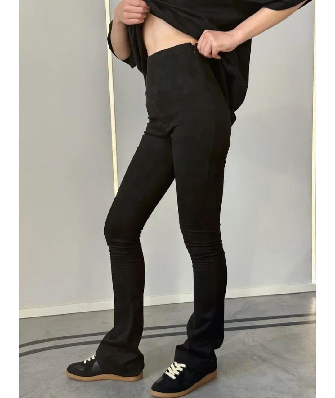ATLEIN Черные полиэстеровые брюки узкие, фото 3
