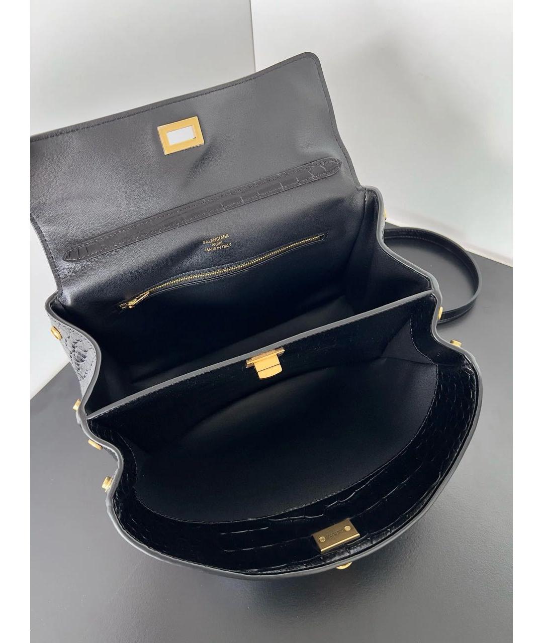 BALENCIAGA Черная сумка с короткими ручками из искусственной кожи, фото 8