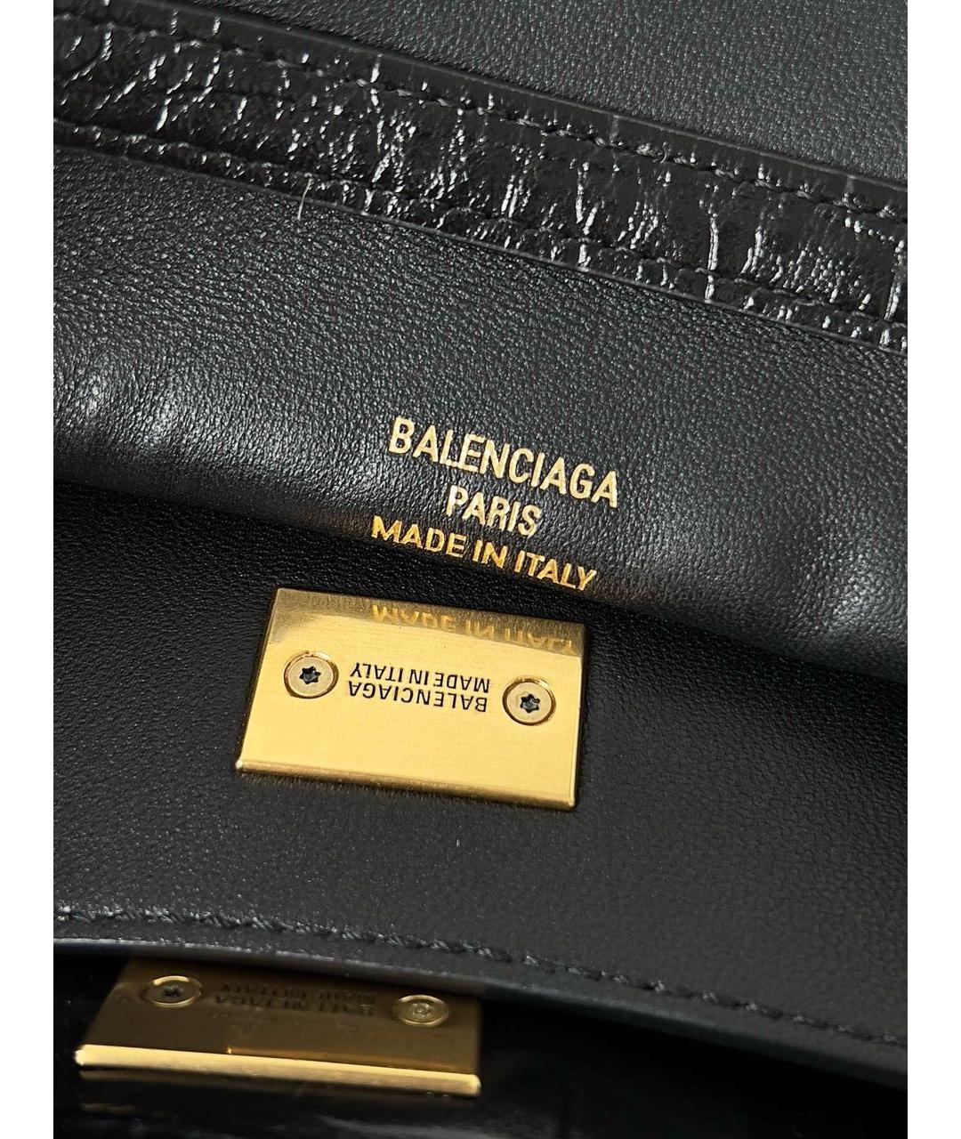 BALENCIAGA Черная сумка с короткими ручками из искусственной кожи, фото 4