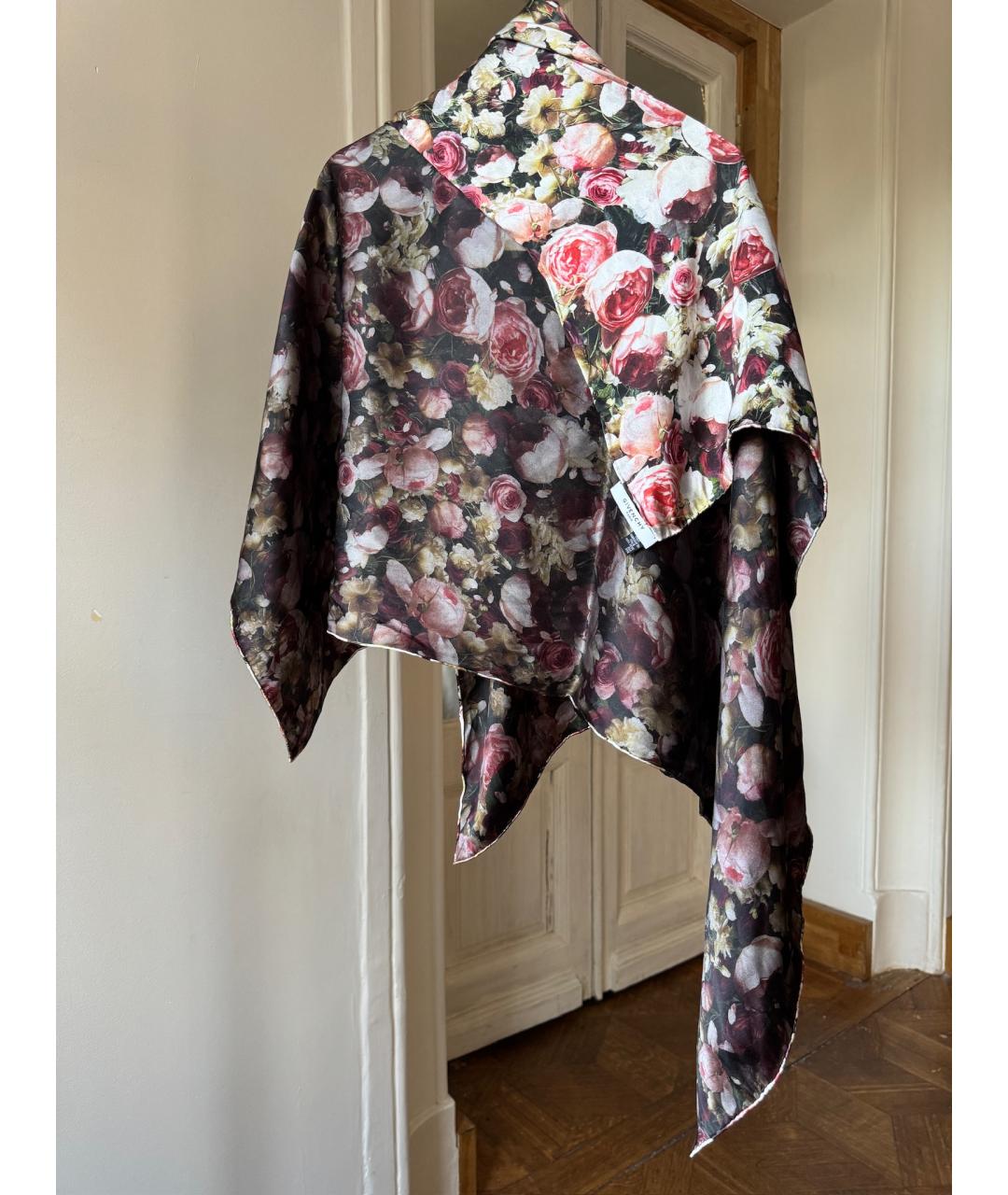 GIVENCHY Розовый шелковый платок, фото 4