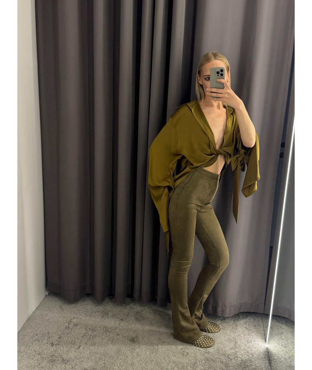 ATLEIN Коричневые полиэстеровые брюки узкие, фото 4